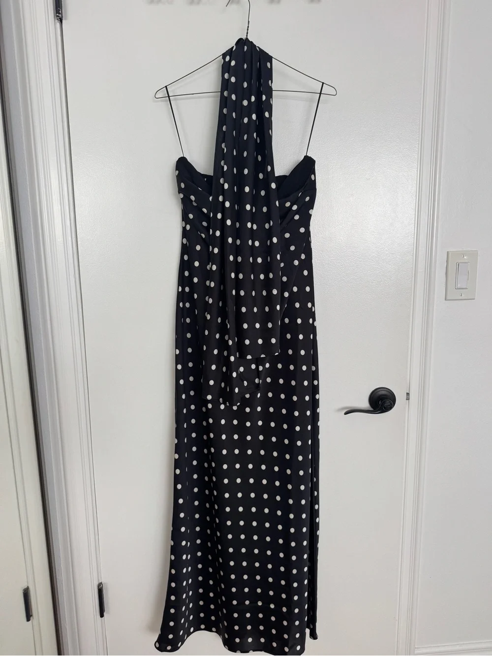 Polka Dot Dress With Scarf